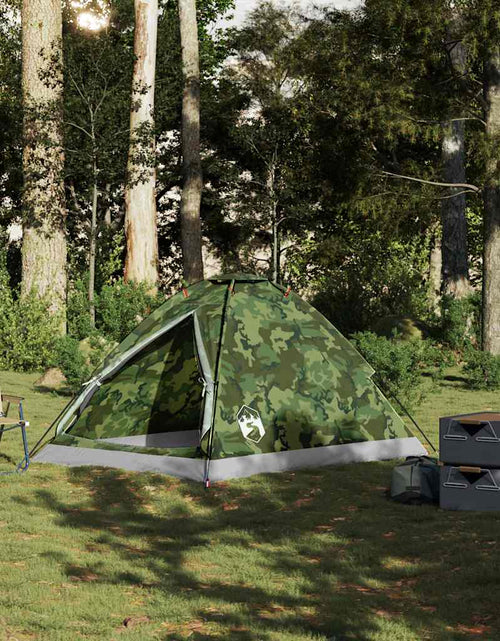 Загрузите изображение в средство просмотра галереи, Cort de camping cupolă pentru 2 persoane, camuflaj, impermeabil
