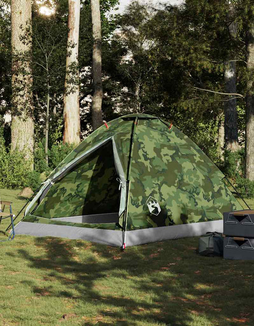 Загрузите изображение в средство просмотра галереи, Cort de camping cupolă pentru 4 persoane, camuflaj, impermeabil
