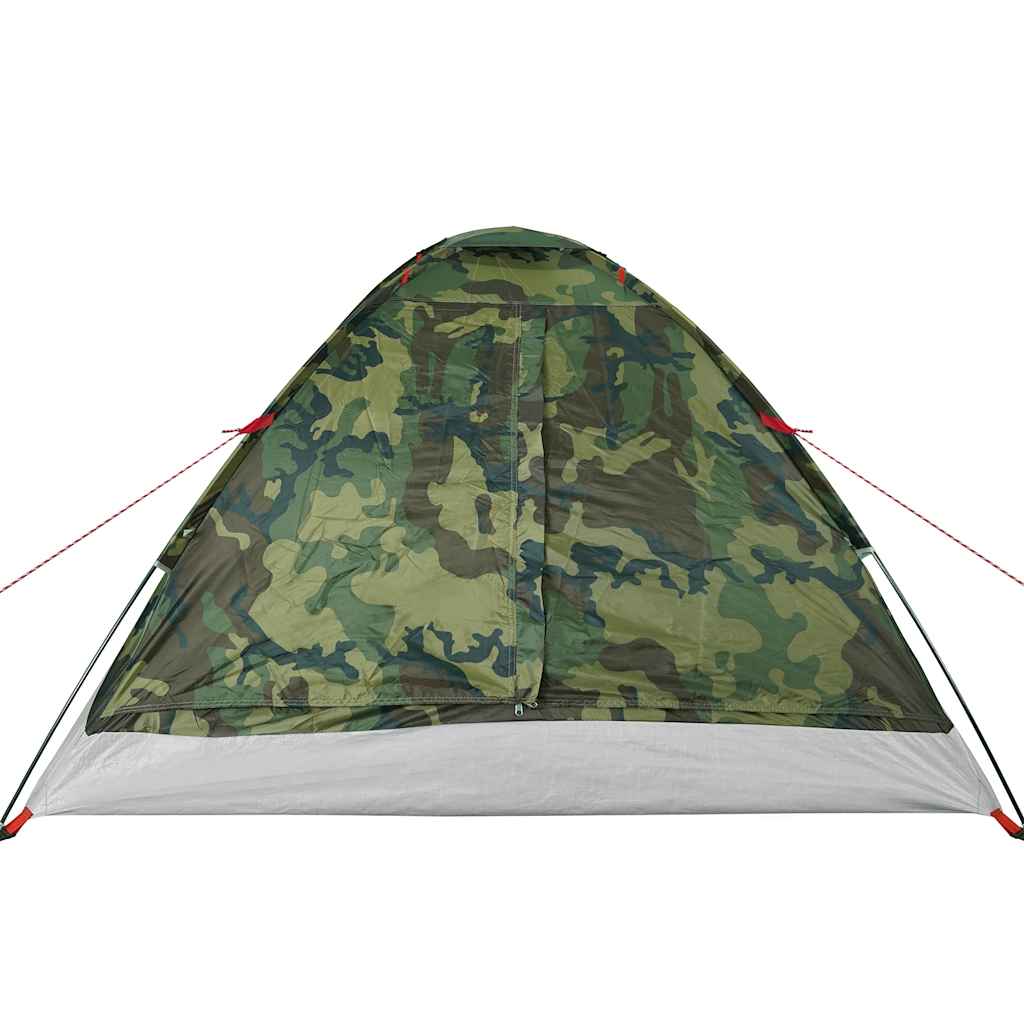 Cort de camping cupolă pentru 4 persoane, camuflaj, impermeabil