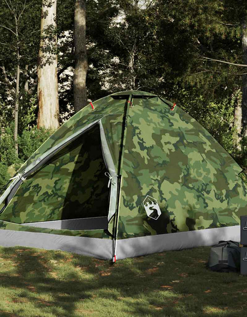 Încărcați imaginea în vizualizatorul Galerie, Cort de camping cupolă pentru 4 persoane, camuflaj, impermeabil
