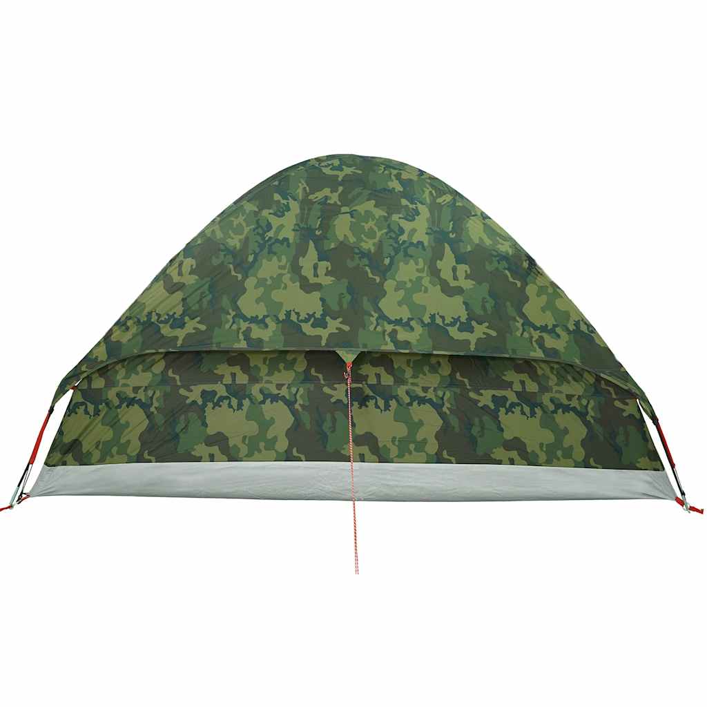 Cort de camping cupolă pentru 4 persoane, camuflaj, impermeabil