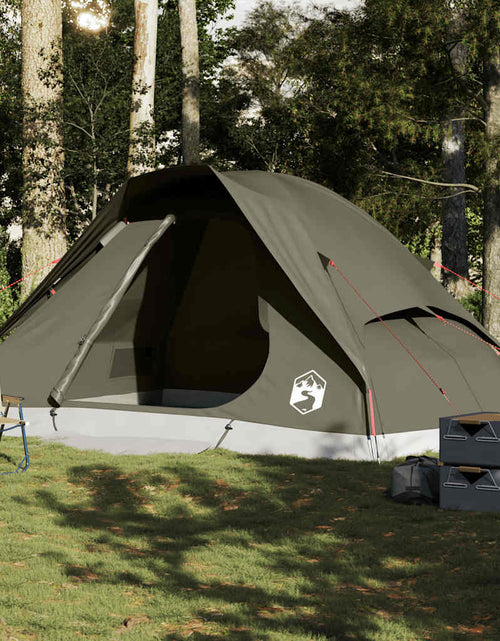 Загрузите изображение в средство просмотра галереи, Cort de camping cupolă pentru 6 persoane, maro, impermeabil
