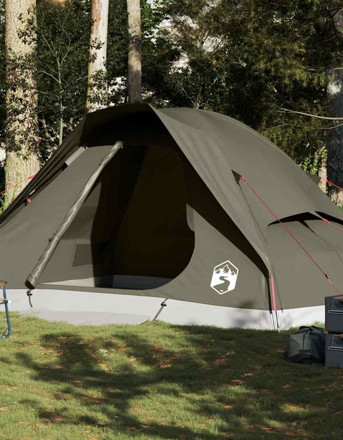 Загрузите изображение в средство просмотра галереи, Cort de camping cupolă pentru 6 persoane, maro, impermeabil
