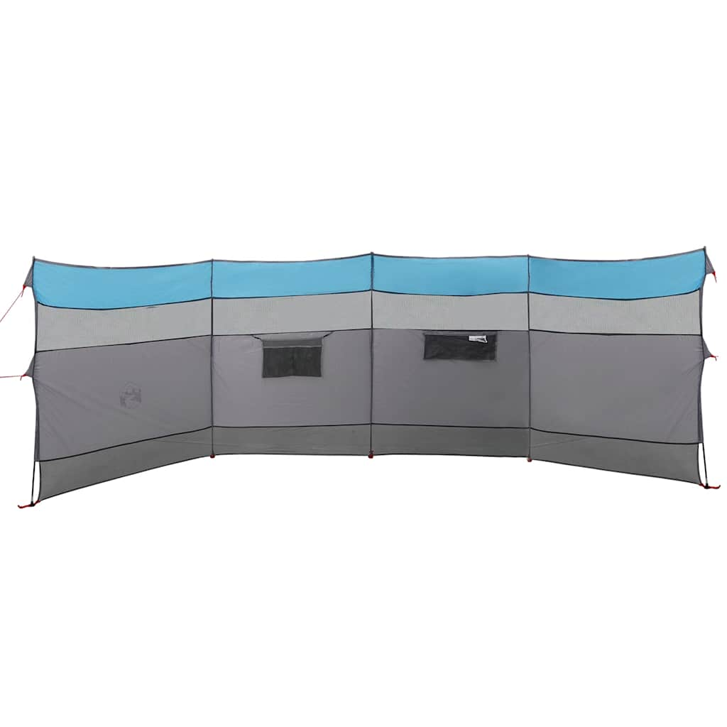 Paravan de camping, albastru, 510x153 cm, impermeabil