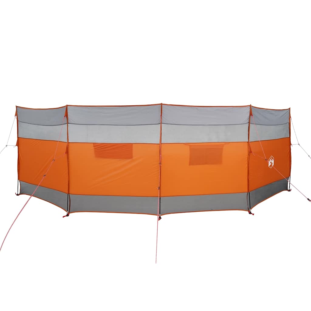 Paravan de camping, gri/portocaliu, 510x153 cm, impermeabil