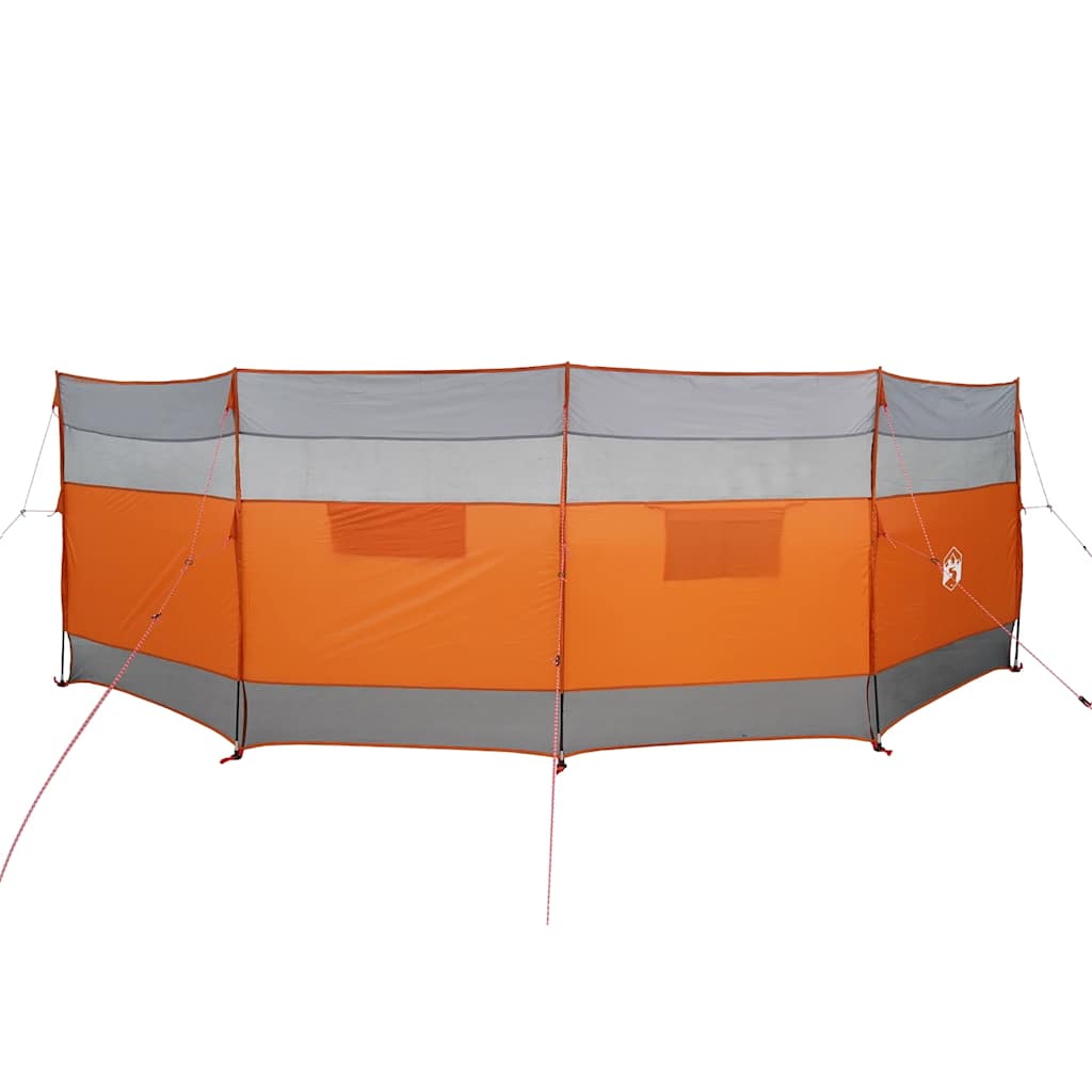 Paravan de camping, gri/portocaliu, 510x153 cm, impermeabil