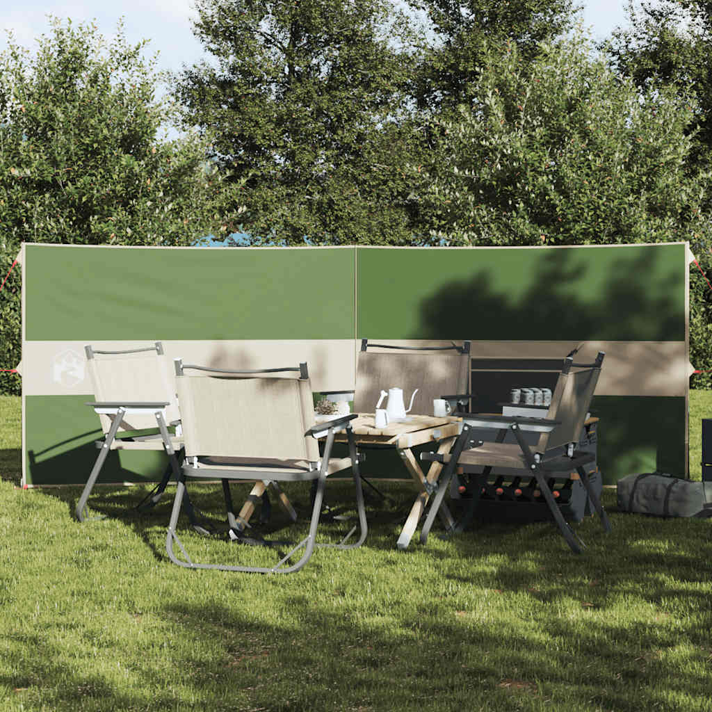 Paravan de camping verde 344x120 cm impermeabil