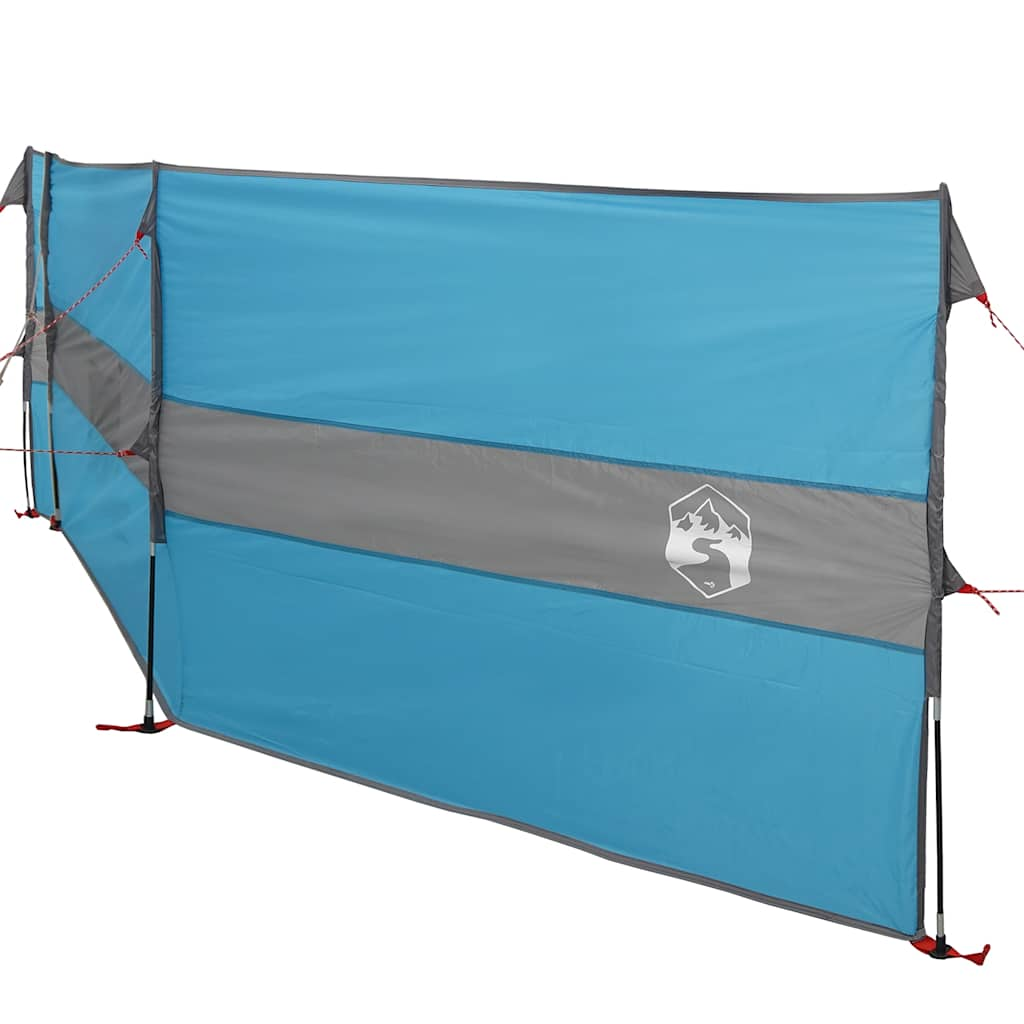 Paravan de camping, albastru, 490x123 cm, impermeabil