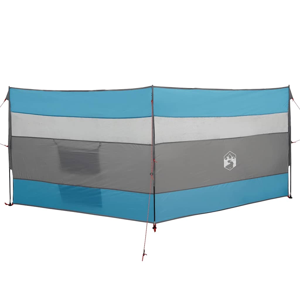 Paravan de camping, albastru, 340x130 cm, impermeabil