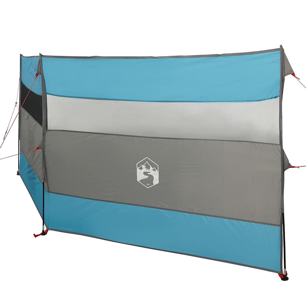 Paravan de camping, albastru, 340x130 cm, impermeabil