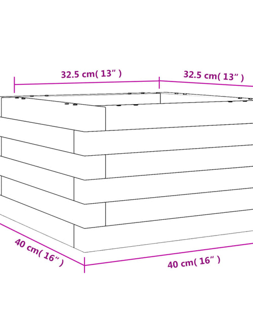 Încărcați imaginea în vizualizatorul Galerie, Jardinieră de grădină, 40x40x23 cm, lemn masiv de pin
