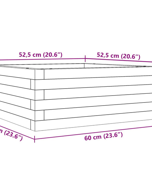 Încărcați imaginea în vizualizatorul Galerie, Jardinieră de grădină, 60x60x23 cm, lemn de pin impregnat
