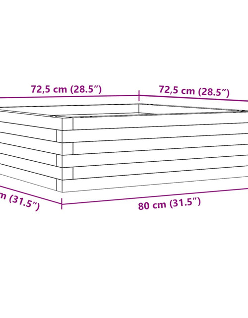 Încărcați imaginea în vizualizatorul Galerie, Jardinieră de grădină, 80x80x23 cm, lemn de pin impregnat
