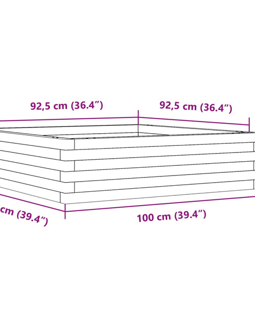 Încărcați imaginea în vizualizatorul Galerie, Jardinieră de grădină, 100x100x23 cm, lemn masiv Douglas
