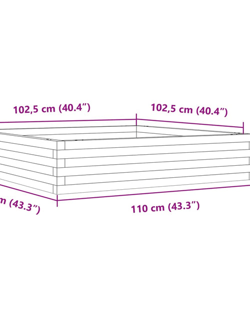 Încărcați imaginea în vizualizatorul Galerie, Jardinieră de grădină, 110x110x23 cm, lemn masiv Douglas
