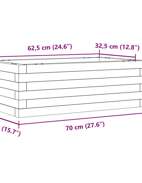 Загрузите изображение в средство просмотра галереи, Jardinieră de grădină, 70x40x23 cm, lemn de pin impregnat
