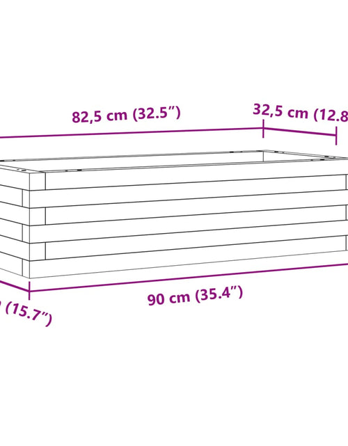 Загрузите изображение в средство просмотра галереи, Jardinieră de grădină, 90x40x23 cm, lemn masiv de pin
