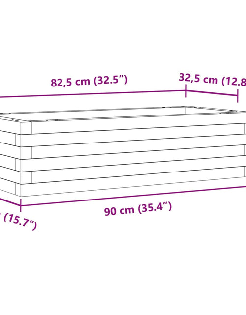 Încărcați imaginea în vizualizatorul Galerie, Jardinieră de grădină, 90x40x23 cm, lemn de pin impregnat
