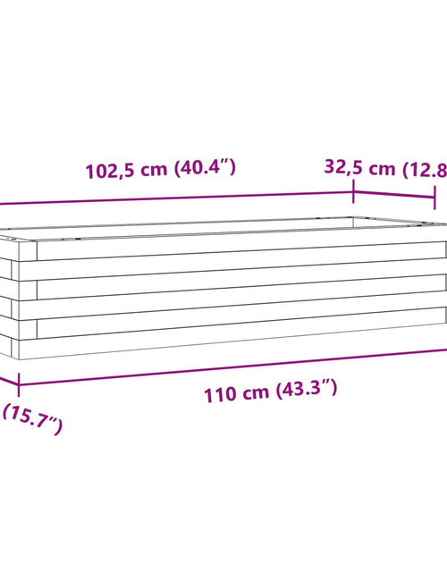 Încărcați imaginea în vizualizatorul Galerie, Jardinieră de grădină, 110x40x23 cm, lemn de pin impregnat
