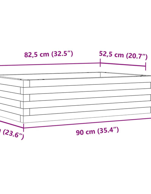 Încărcați imaginea în vizualizatorul Galerie, Jardinieră de grădină, 90x60x23 cm, lemn masiv de pin
