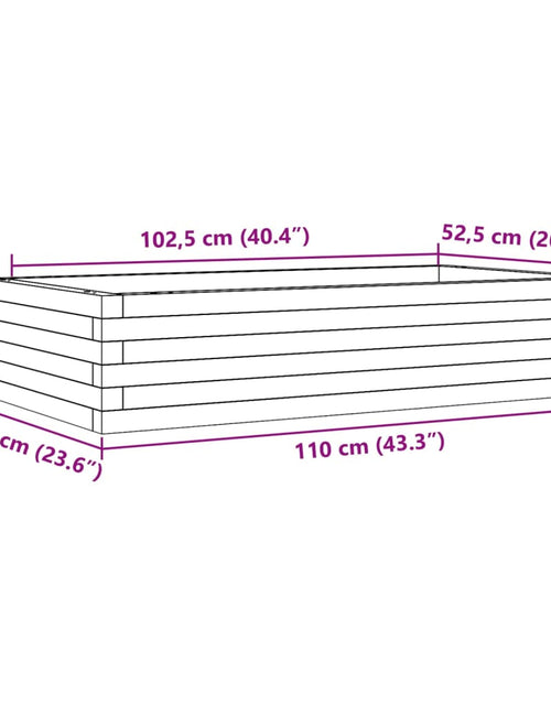 Încărcați imaginea în vizualizatorul Galerie, Jardinieră de grădină, 110x60x23 cm, lemn masiv de pin
