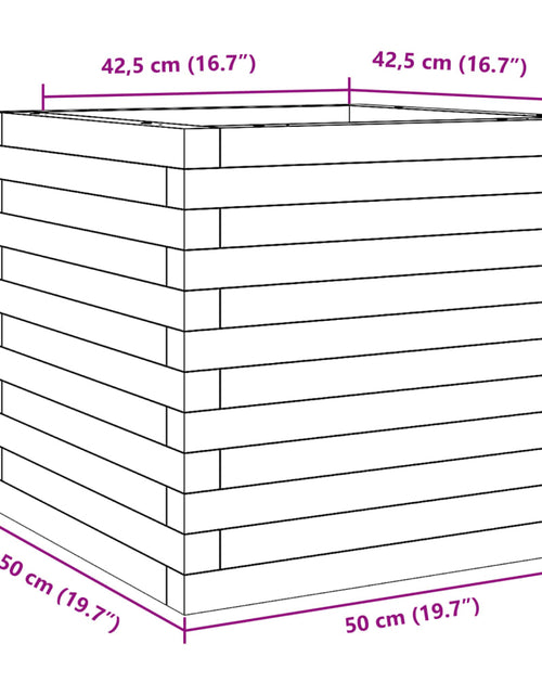 Încărcați imaginea în vizualizatorul Galerie, Jardinieră de grădină, 50x50x45,5 cm, lemn masiv Douglas
