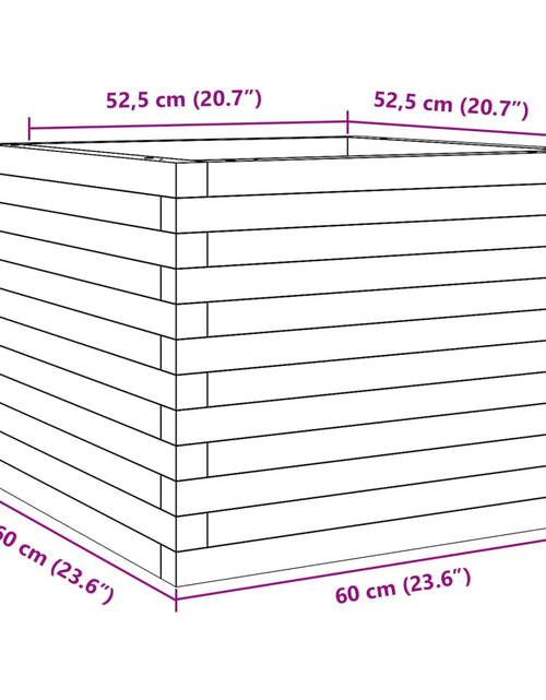 Încărcați imaginea în vizualizatorul Galerie, Jardinieră de grădină, 60x60x45,5 cm, lemn masiv de pin
