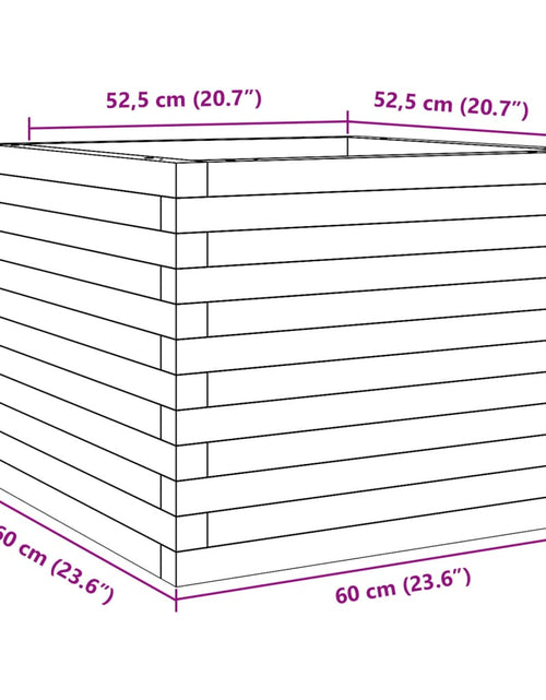 Încărcați imaginea în vizualizatorul Galerie, Jardinieră de grădină, 60x60x45,5 cm, lemn de pin impregnat
