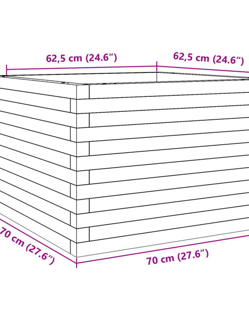 Загрузите изображение в средство просмотра галереи, Jardinieră de grădină, alb, 70x70x45,5 cm, lemn masiv de pin
