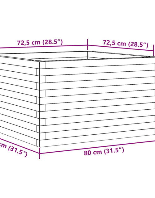 Загрузите изображение в средство просмотра галереи, Jardinieră de grădină, 80x80x45,5 cm, lemn masiv de pin
