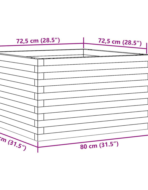 Загрузите изображение в средство просмотра галереи, Jardinieră de grădină, alb, 80x80x45,5 cm, lemn masiv de pin
