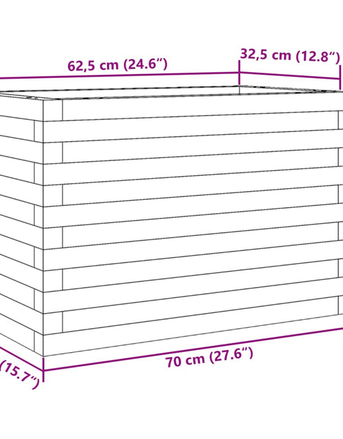 Încărcați imaginea în vizualizatorul Galerie, Jardinieră de grădină, 70x40x45,5 cm, lemn de pin impregnat
