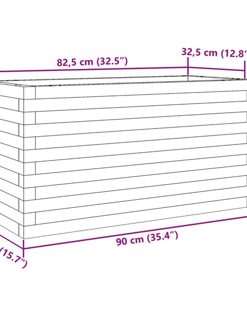 Încărcați imaginea în vizualizatorul Galerie, Jardinieră de grădină, 90x40x45,5 cm, lemn masiv de pin
