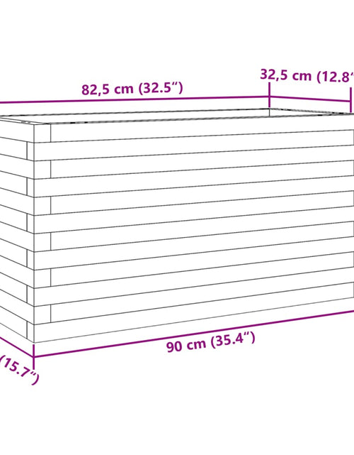 Загрузите изображение в средство просмотра галереи, Jardinieră de grădină, 90x40x45,5 cm, lemn de pin impregnat
