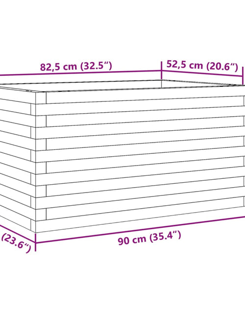 Încărcați imaginea în vizualizatorul Galerie, Jardinieră de grădină, alb, 90x60x45,5 cm, lemn masiv de pin

