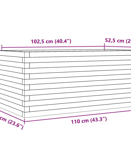 Încărcați imaginea în vizualizatorul Galerie, Jardinieră de grădină, 110x60x45,5 cm, lemn masiv Douglas
