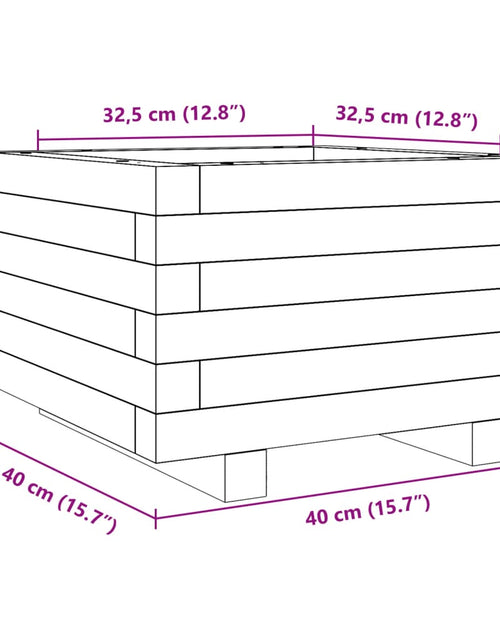 Încărcați imaginea în vizualizatorul Galerie, Jardinieră de grădină, 40x40x26,5 cm, lemn de pin impregnat
