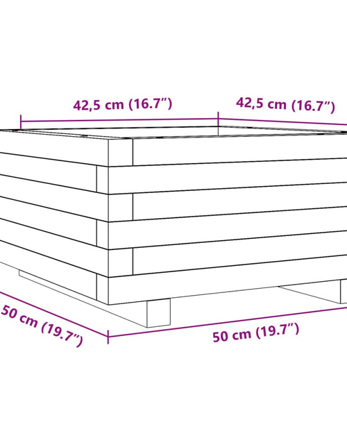 Загрузите изображение в средство просмотра галереи, Jardinieră de grădină 50x50x26,5 cm lemn de pin impregnat
