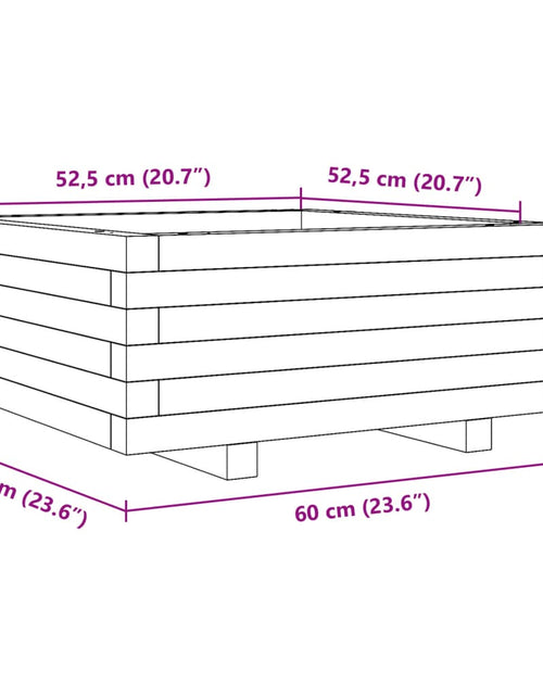 Загрузите изображение в средство просмотра галереи, Jardinieră de grădină, 60x60x26,5 cm, lemn masiv Douglas
