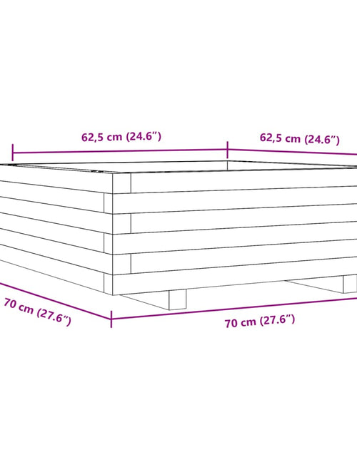 Загрузите изображение в средство просмотра галереи, Jardinieră de grădină, 70x70x26,5 cm, lemn de pin impregnat
