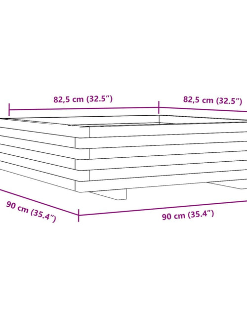 Загрузите изображение в средство просмотра галереи, Jardinieră de grădină, 90x90x26,5 cm, lemn masiv de pin
