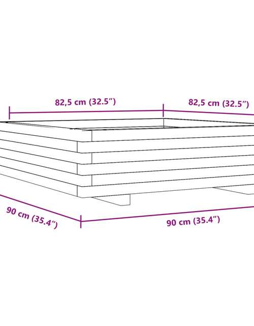 Загрузите изображение в средство просмотра галереи, Jardinieră de grădină, 90x90x26,5 cm, lemn masiv Douglas
