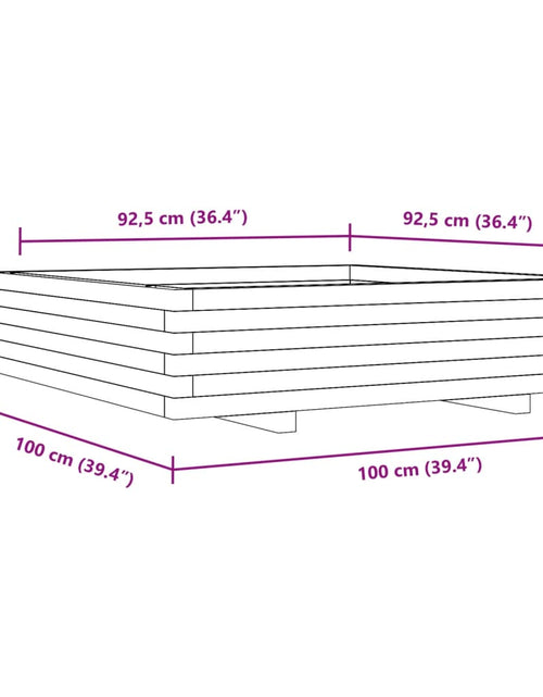 Încărcați imaginea în vizualizatorul Galerie, Jardinieră de grădină, 100x100x26,5 cm, lemn masiv Douglas
