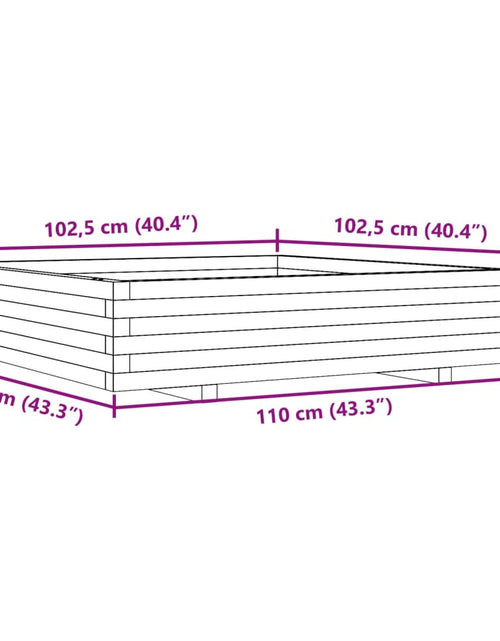 Încărcați imaginea în vizualizatorul Galerie, Jardinieră de grădină, 110x110x26,5 cm, lemn masiv Douglas
