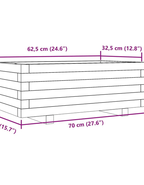 Загрузите изображение в средство просмотра галереи, Jardinieră de grădină, 70x40x26,5 cm, lemn masiv de pin
