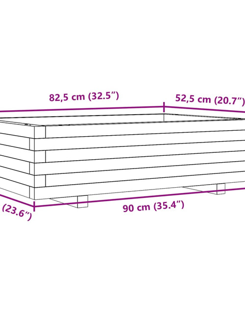 Încărcați imaginea în vizualizatorul Galerie, Jardinieră de grădină, 90x60x26,5 cm, lemn masiv de pin
