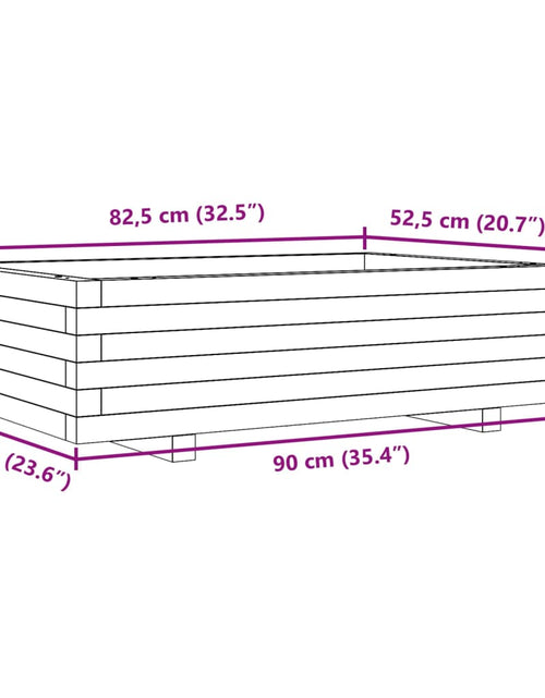 Încărcați imaginea în vizualizatorul Galerie, Jardinieră de grădină, 90x60x26,5 cm, lemn de pin impregnat
