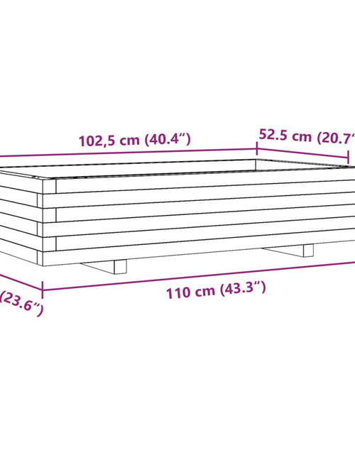 Încărcați imaginea în vizualizatorul Galerie, Jardinieră de grădină, 110x60x26,5 cm, lemn masiv de pin
