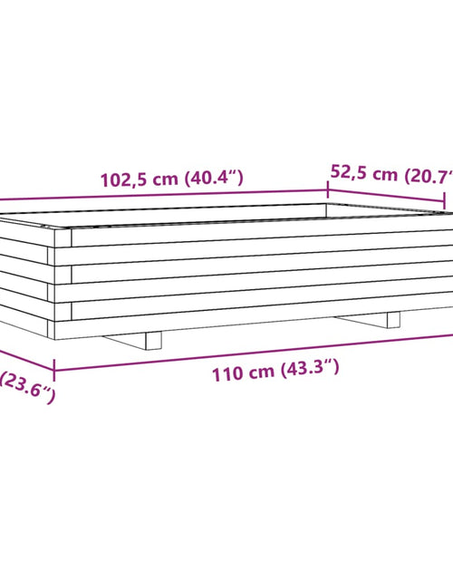 Încărcați imaginea în vizualizatorul Galerie, Jardinieră de grădină, 110x60x26,5 cm, lemn de pin impregnat
