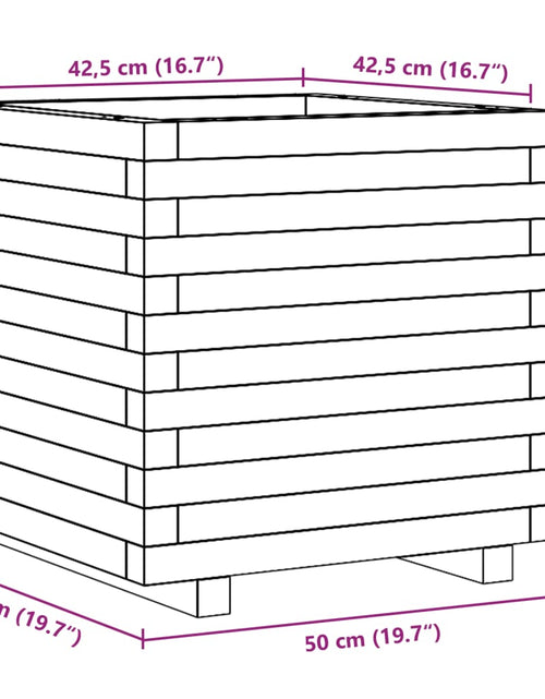 Загрузите изображение в средство просмотра галереи, Jardinieră de grădină, 50x50x49,5 cm, lemn masiv Douglas
